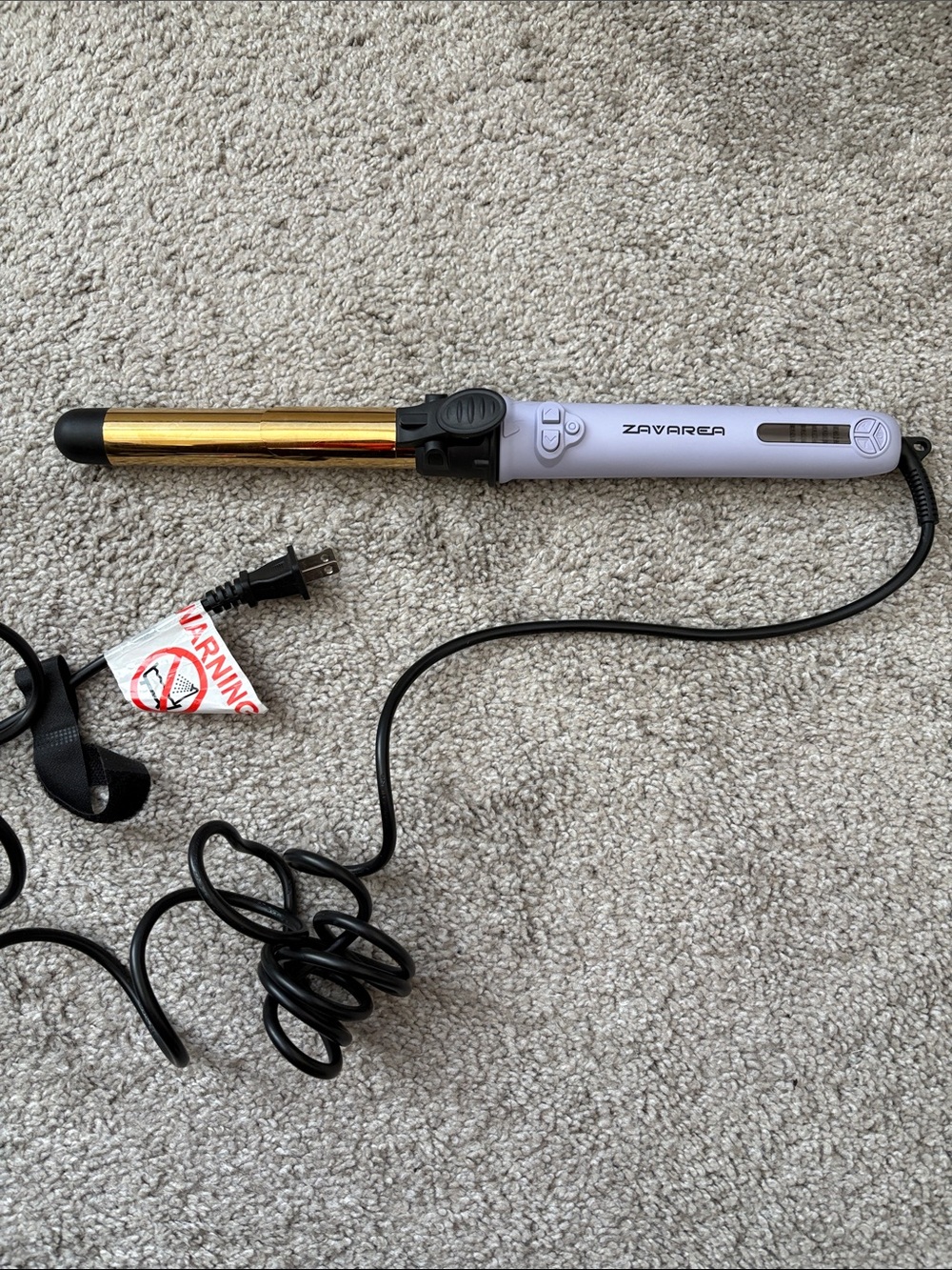 Purple Zavarea Rotating Curling Iron
